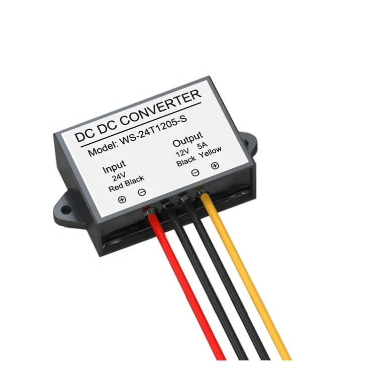 IP 68 водонепроницаемый, заводская цена, DC 24V to DC 12V 5A, Преобразователи мощности 60W WS-24T1205-S