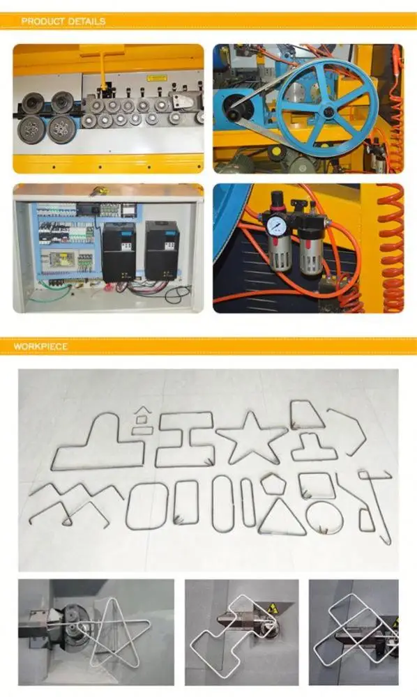 Square wrought iron art scroll pattern bending machine rebar