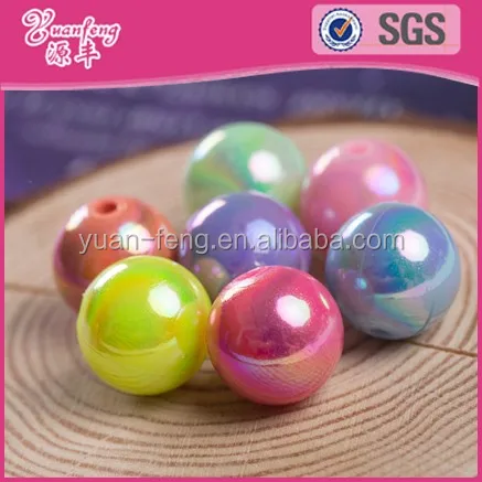 Popular Shining 20mm Colorful Bubblegum Beads