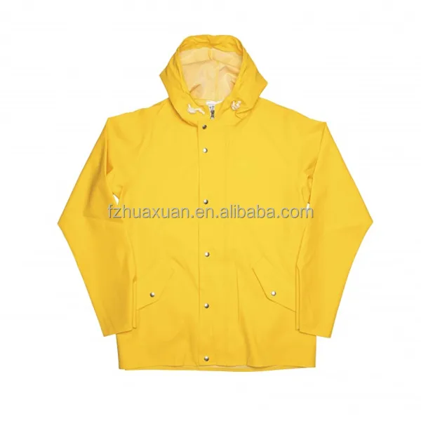 yellow polyester +PVC coating lovely waterproof rain coat for kid