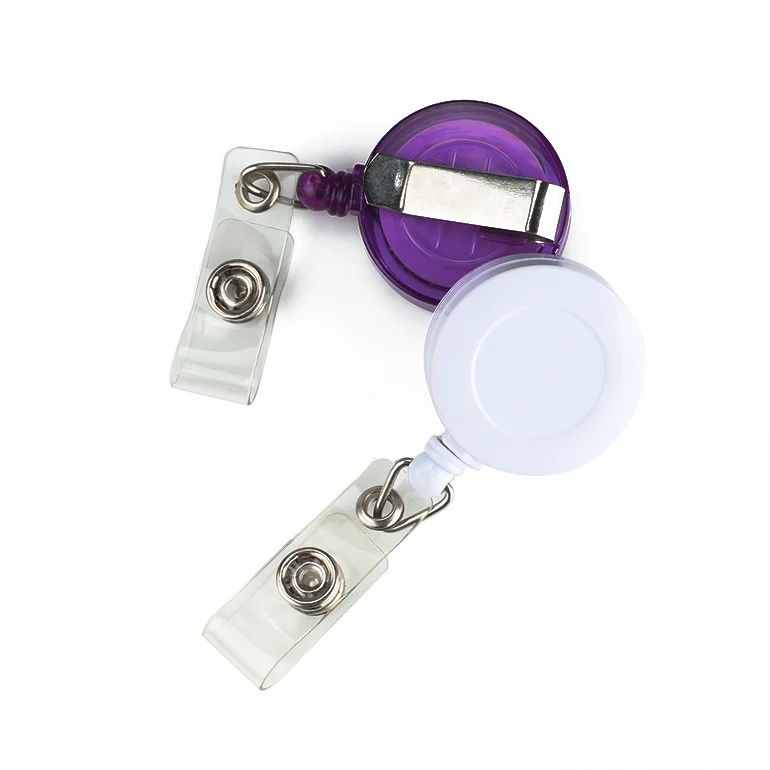 Heavy duty custom plastic retractable pull yoyo id reel badge lanyard with metal clip