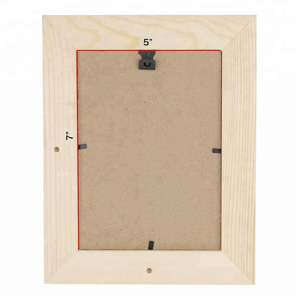 Unfinished Solid Wood Photo Picture Frames 5x7 Inch Ready To Paint for DIY Projects
