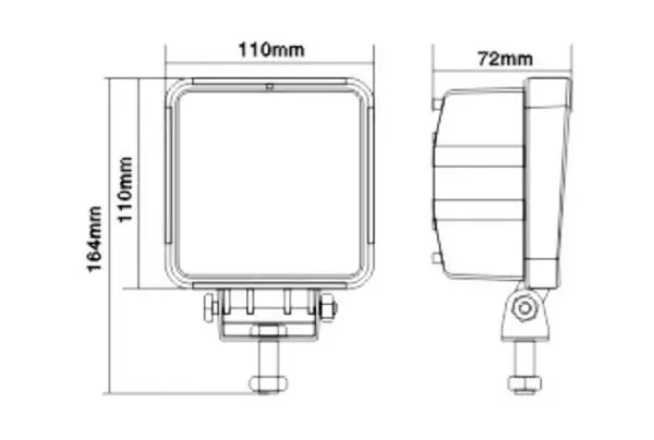 Wholesale 12V LED Truck Light Heavy Duty LED Head Light Square LED Work Light 27W 4inch