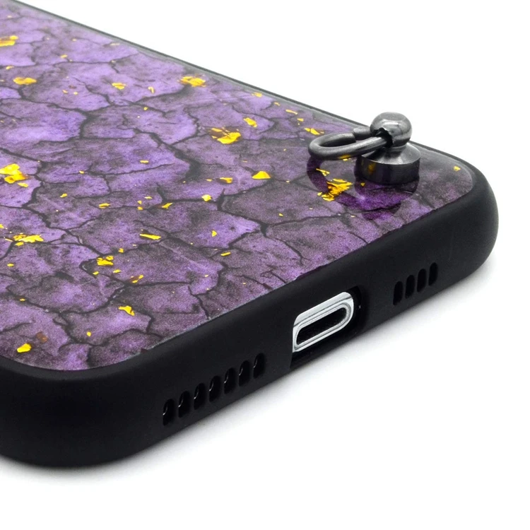 HOCAYU Purple Luxury Girly Rabbit Fur Pom Pom Phone Case For Iphone Xs Max