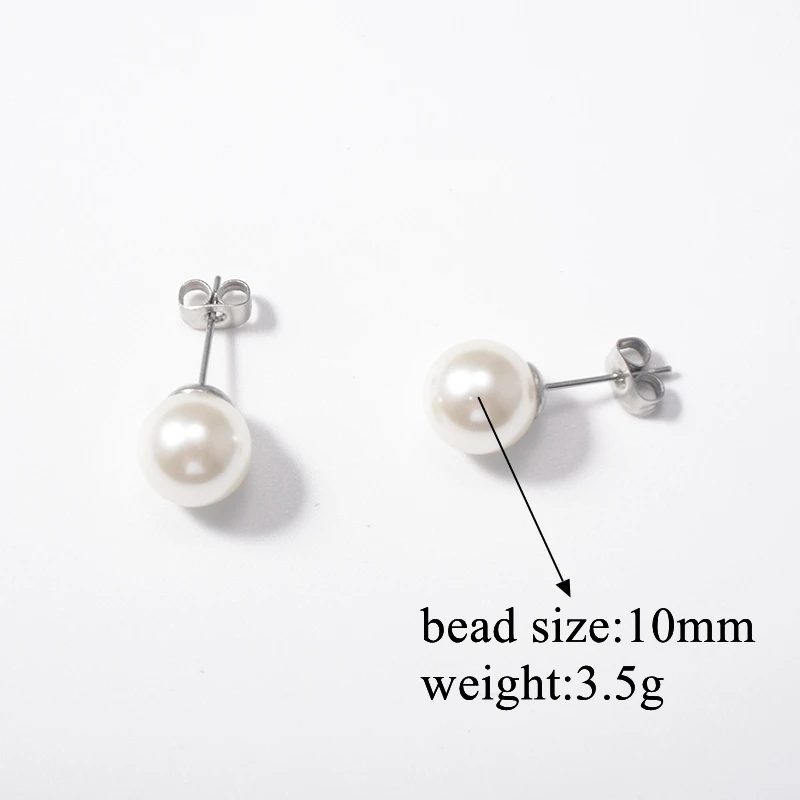 Hot Sale Stud Pearl Earring Set in Earring Jewelry Jewerly Trendy Ball Stainless Steel Picture 2019 Fashione Earring Jewelry
