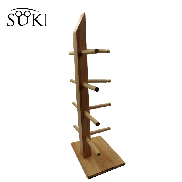 Bamboo Sunglass Racks Glasses Display Stand Wood Shelf Stand