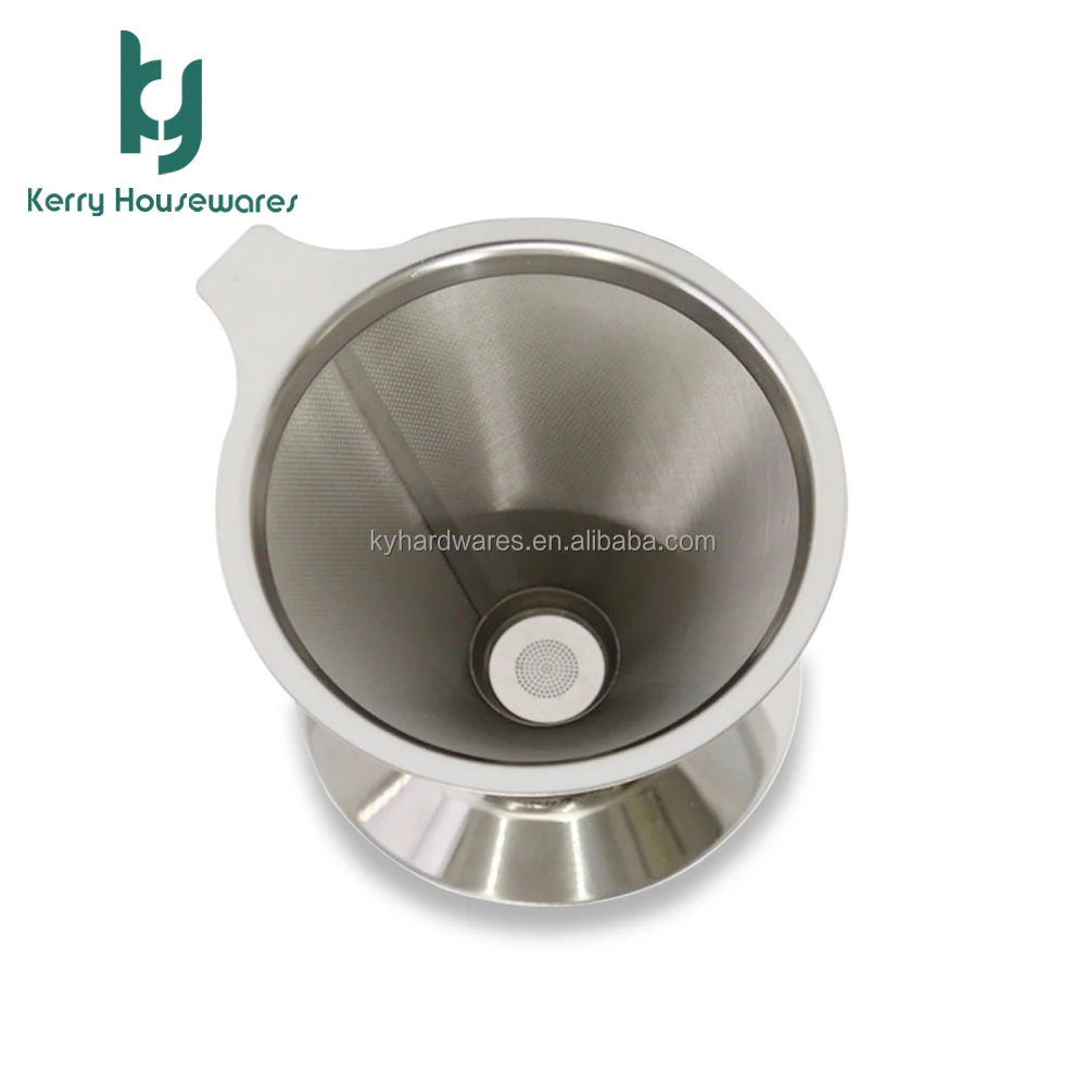 Stainless Steel Pour Over Coffee Filter Paper-less Filter