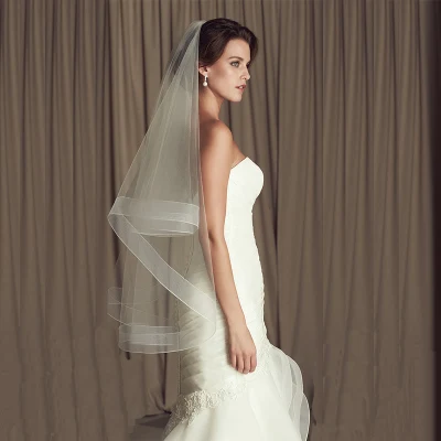 
Horse Hair Wedding Veil One Layer Wedding Party Accessory Ivory Bridal Veils for Bride Use 