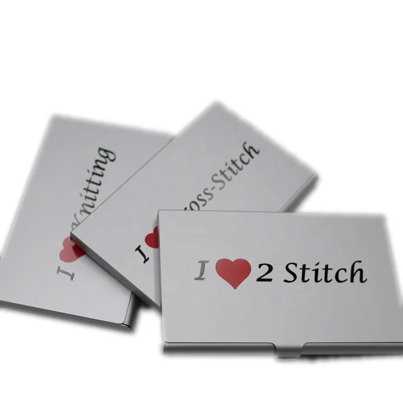 Hot sale Customized logo business card holder Aluminum card case