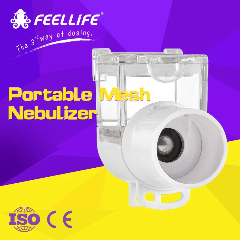 Feellife mesh atomizer mesh portable inhlator for asthma copd respiratory disease medical nebulizer to prevent cross infection