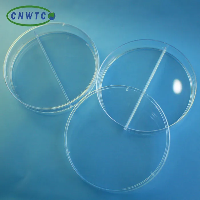 
Plastic Three Compartment Cell Dish Segmented 90x15mm Petri Dish 