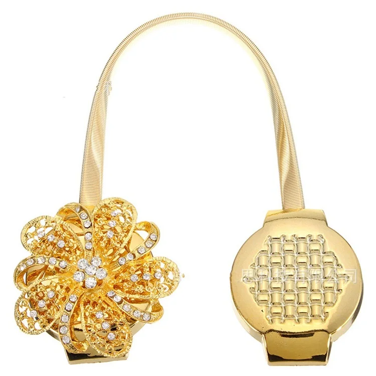 
Crystal Flower Home Decorate Magnetic Window Buckle Curtain Clip 