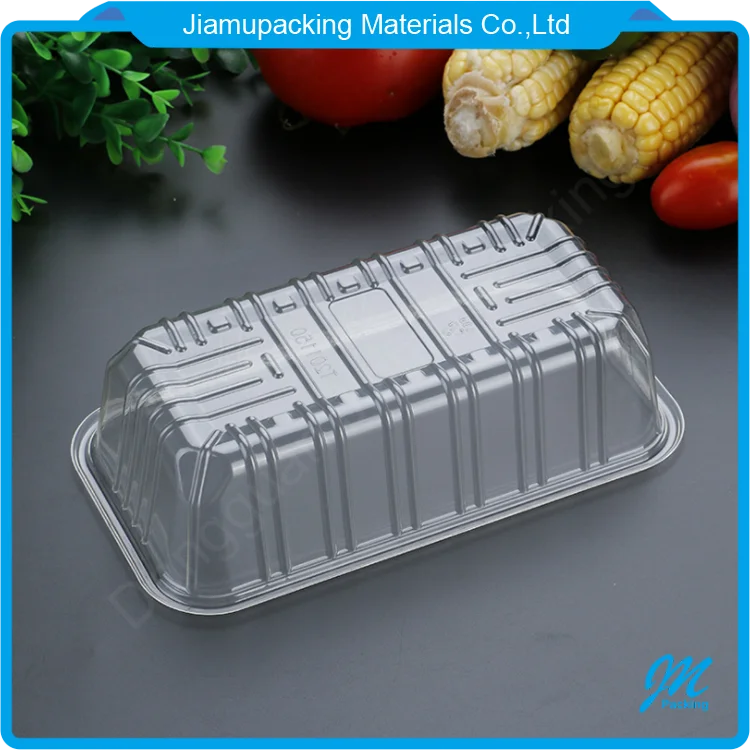 Clear Supermarket Display Plastic Fruit and Vegetable Disposable Takeaway Plastic Food Packaging Container