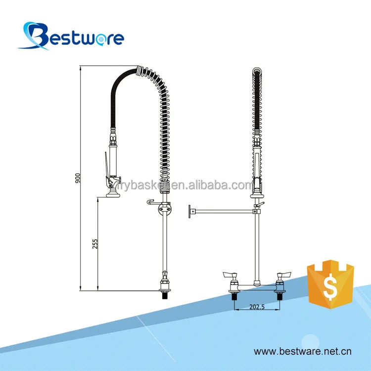 Sink Waterfall Vintage Pull Out Basin Water Kitchen Copper Faucet