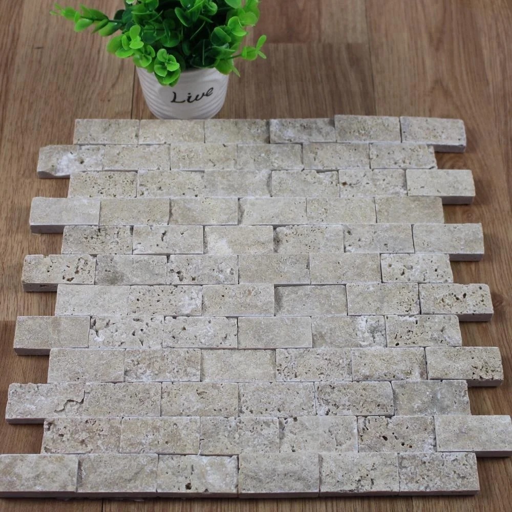 
Decorstone24 Cheap Price Turkish Travertine Marble Wall Siding Cladding Mosaic Tile With Split Finish 
