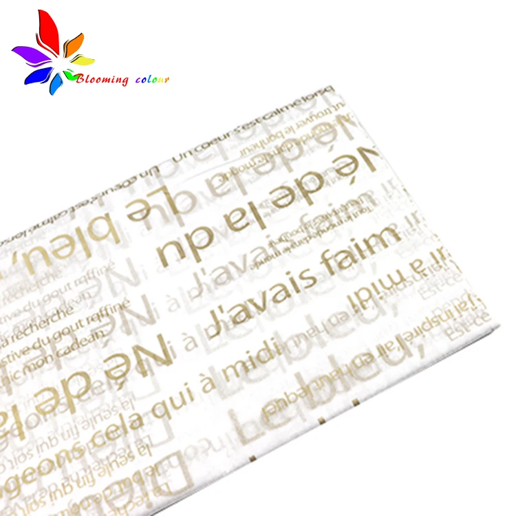 High quality Custom printed tissue paper for wrapping clothing