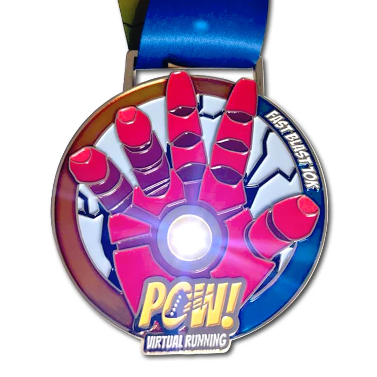 custom metal sport running medal and medal box