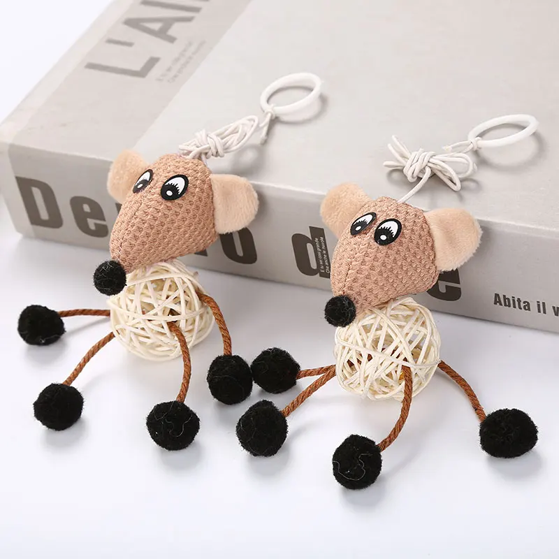 natural New Arrival Pet Products Interactive cat toy with rattan ball