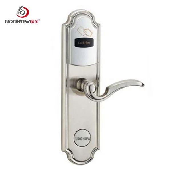 Udohow, бесплатное программное обеспечение, RFID система дверного замка для отеля из нержавеющей стали с сертификатом CE