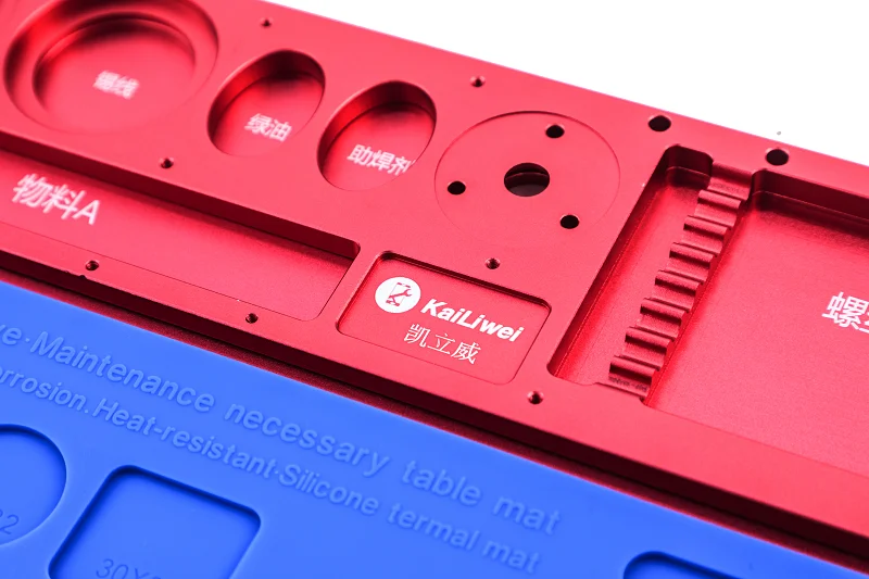 kailiwei Multifunctional Aluminum Alloy Base Fix Microscope Fixed Base Integrated Aluminum Alloy Mat Mobile Phone PCB Repair Pad