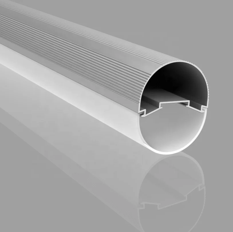 2021 New Aluminum Structure PC Cover Ellipse T8 LED Tube Light  For LED Profile LED Aluminum Housing