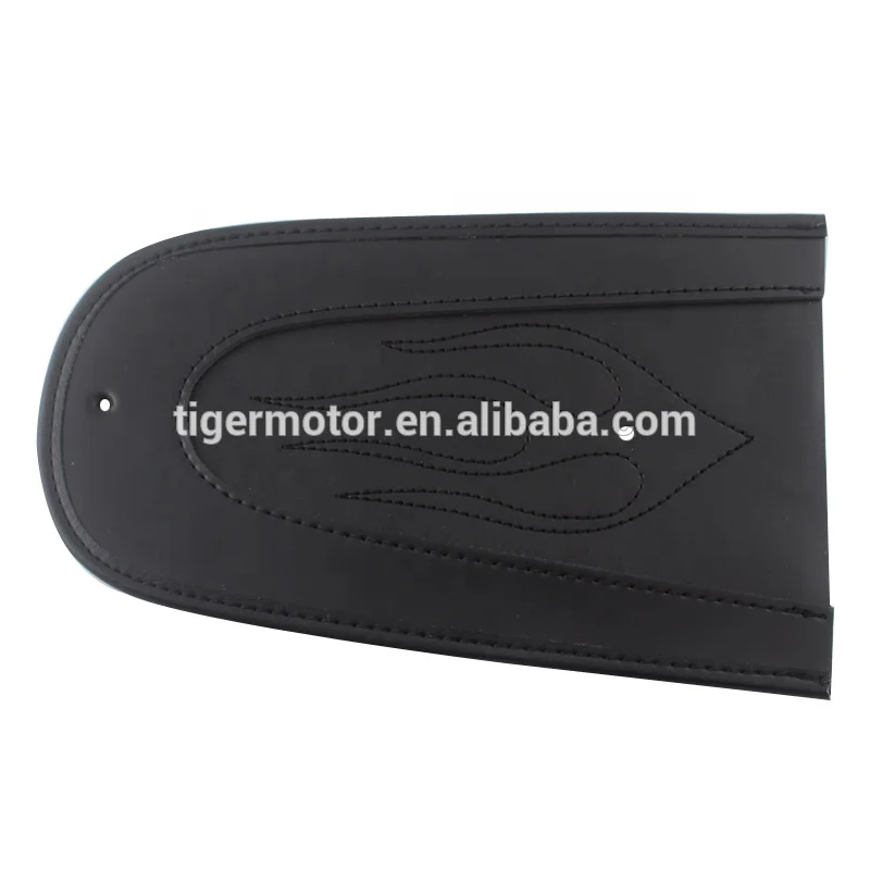 Запасные части для мотоцикла, черный кожаный нагрудник с пламенем для заднего крыла, подходит для Harley Sportster, Соло сиденье XL 883 1200 2004-2019, новинка