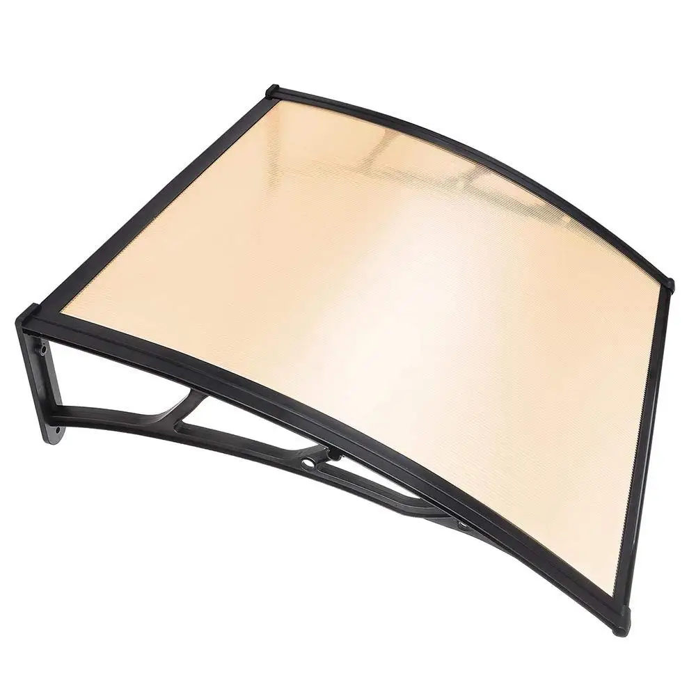 Polycarbonate awning with hollow sheet