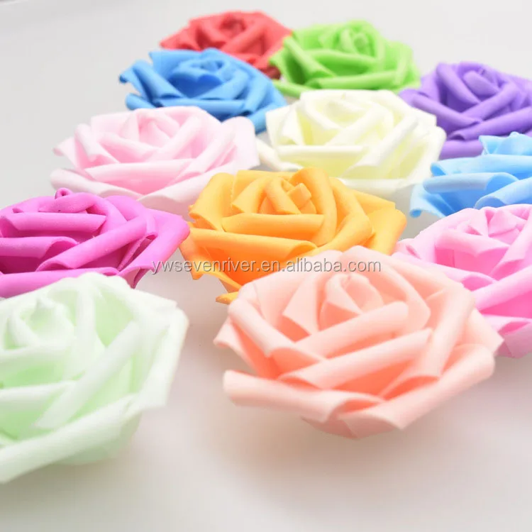 Wholesale 6 cm rose flower head PE foam flower for box packing
