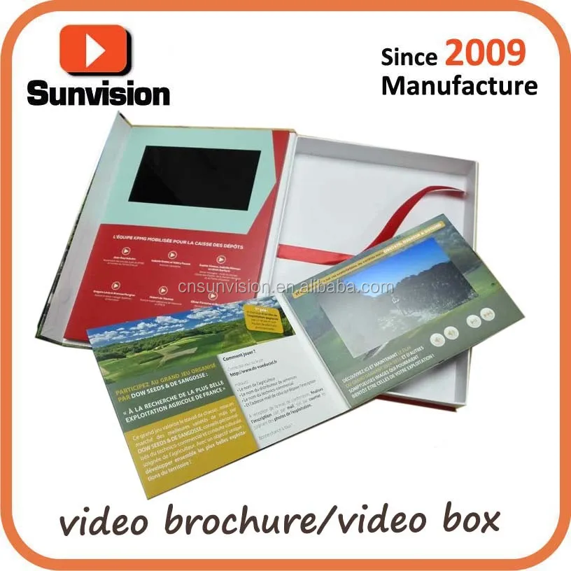 Самая продаваемая видео рекламная карта Батарея creativevideo брошюра 7 дюймов lcd HD экран цифровой открытка с образцами