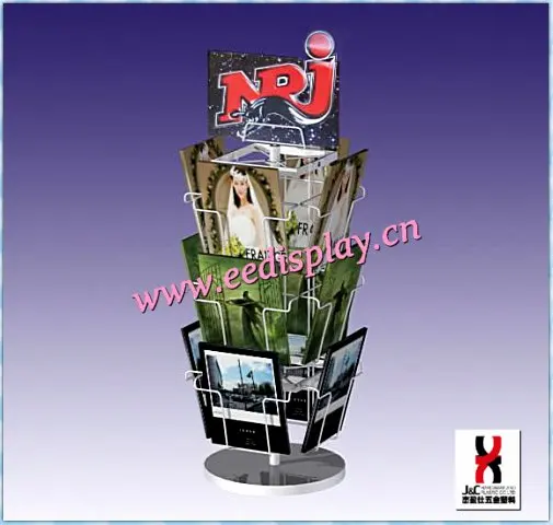 mobile life magazine rotating tabletop display rack