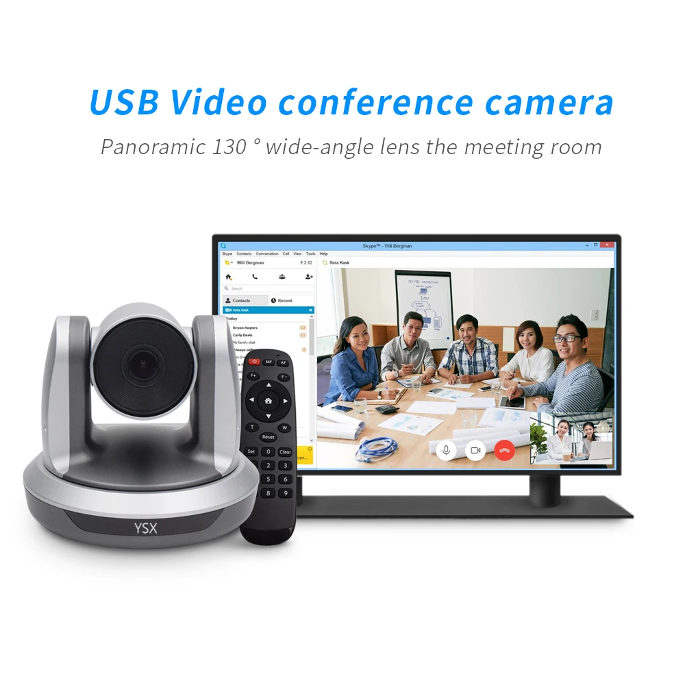  YSX GT-C13 конференции Cam 1080p 3X оптический зум USB2.0 простая подключение Plug and Play по широкоугольная камера для видеоконференций конференц-зала