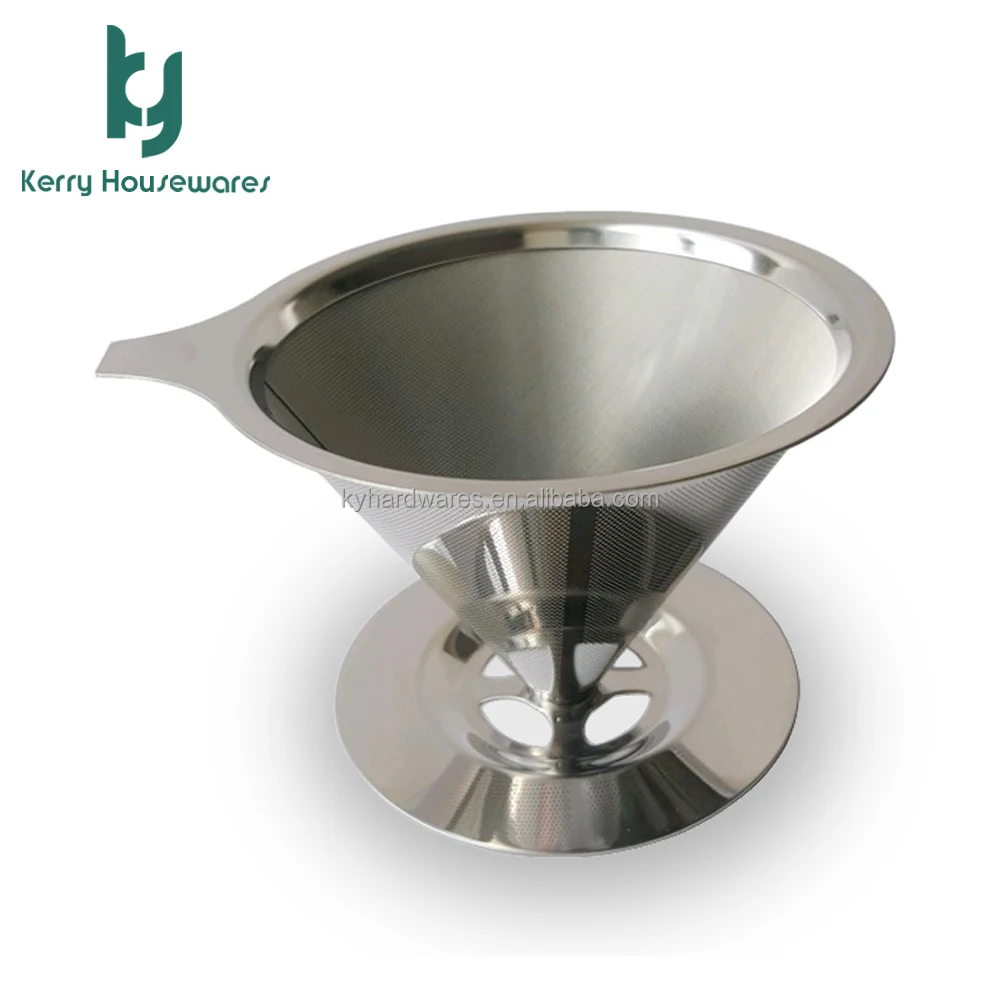 Stainless Steel Pour Over Coffee Filter Paper-less Filter
