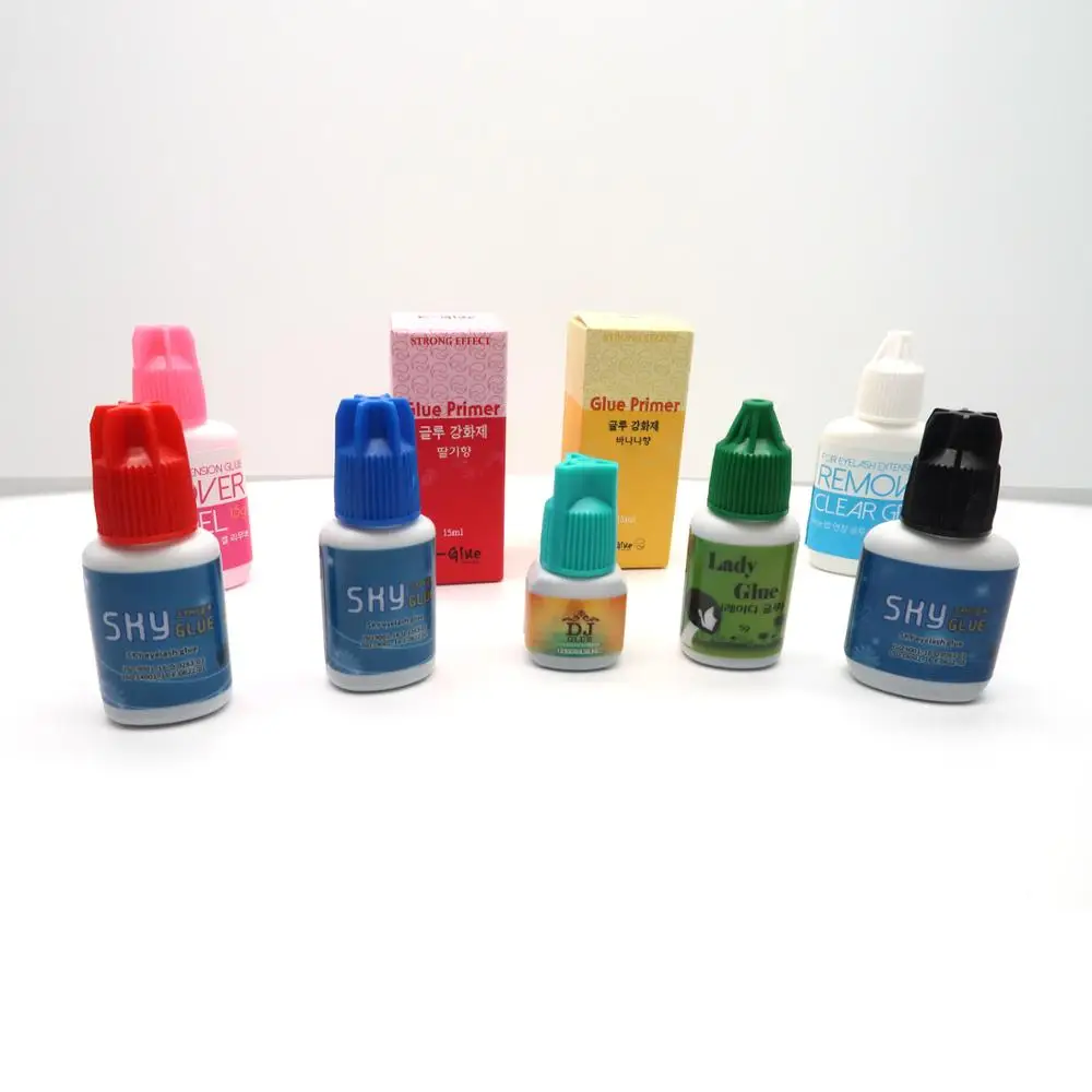 Клей Sky, набор черных накладных ресниц с клеем