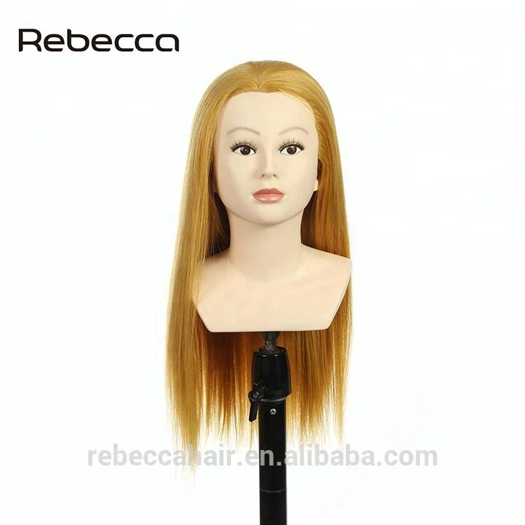 Rebecca wholesale female mannequin wig head training head for hairdresser
