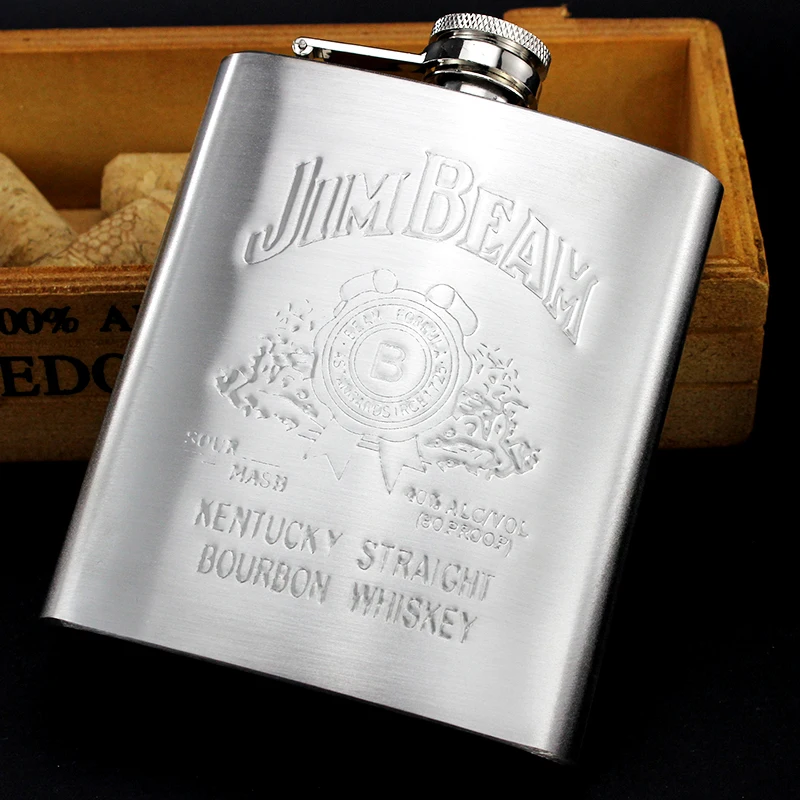 Promotion Jack Daniels Stainless Steel Customized Premium Alcohol Flask Liquor Hip Flask