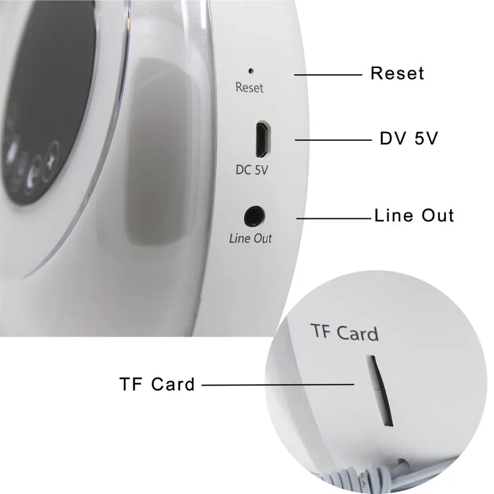 Alarm with projector clock with bird sounds with FM radio tf card speaker digital clock 2019 amazon bestseller fba best seller