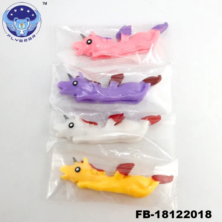 Tpr Unicorn Animals Slingshot Attack Hand Stess Relief Toy Sticky Flying Turkey Catapult Soft Finger Stretchy Slingshot Capsule
