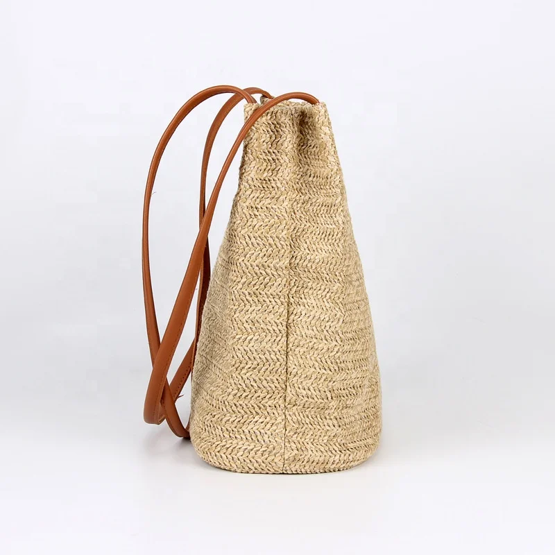 Popular women summer natural raffia straw bag/rattan woven handbag/woven straw bag