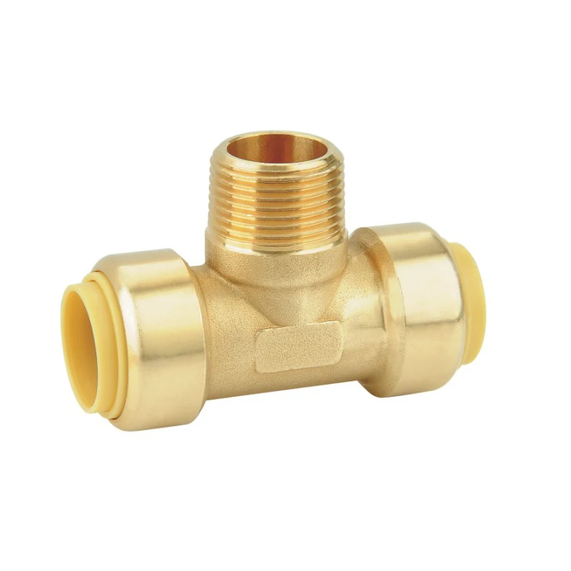 Brass Copper Quick Connect Push Fitting For Tee 20-20-16mm With Watermark certification