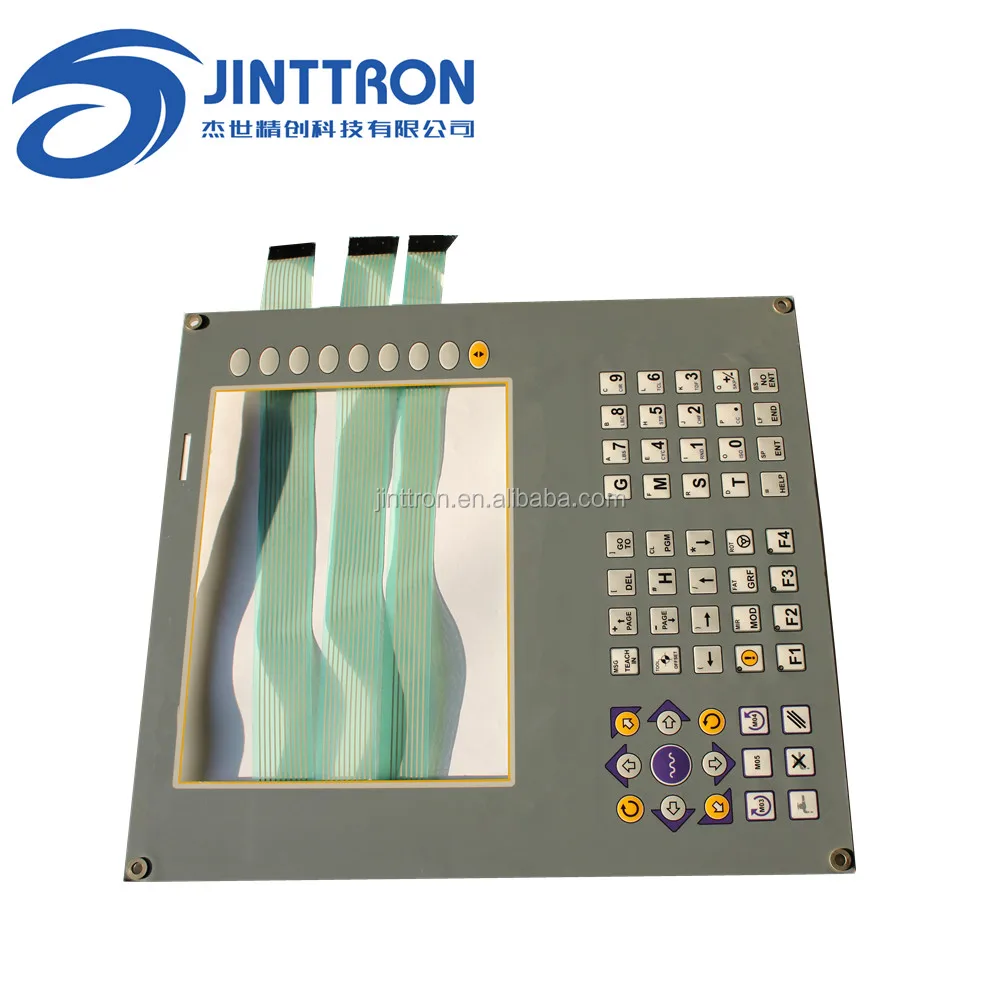 Big size membrane switch with aluminum plate backing used on industry control machine