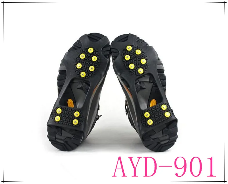 Ayd 2013 горячая продажа 10 шипы анти- скольжения льда сцепление бахилы льда ногой