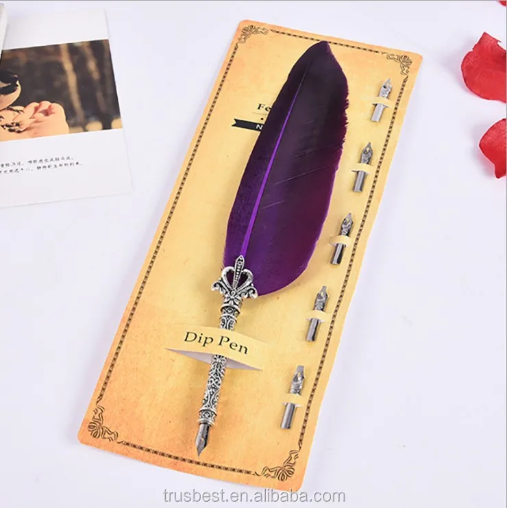 Personalized Beautiful Luxury Best Gift Quill Fountain Pen Feather Pen