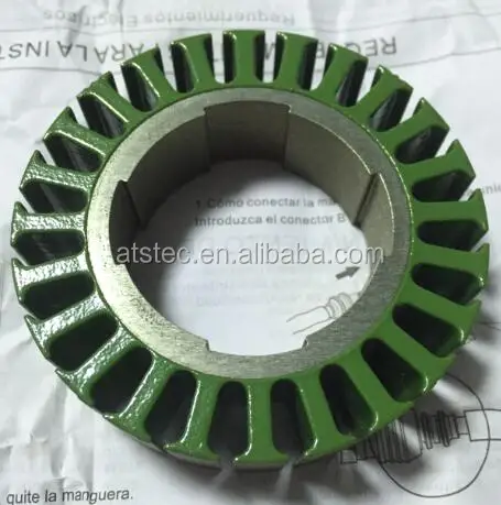 Brushless dc motor coated lamination stack