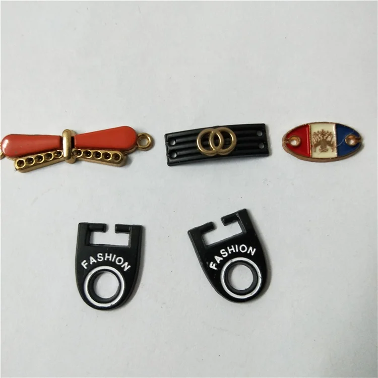 Triangle oval metal label garment signage bags metal brand logo jeans trademark badge