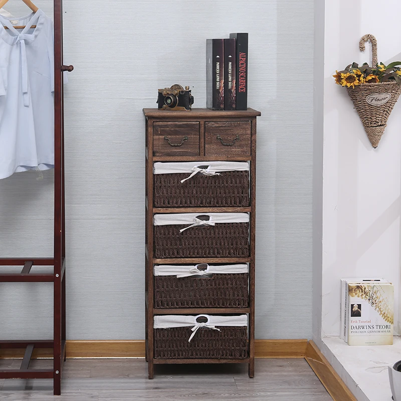 Rattan Drawer Living Room Furniture Kitchen Cabinet