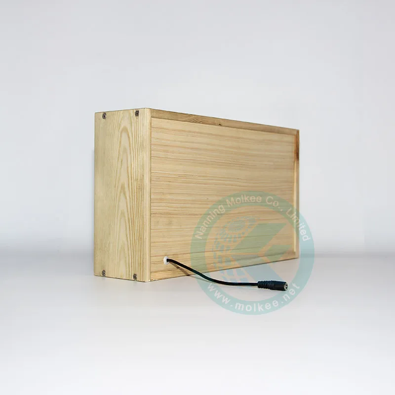 Slim Wood Frame Stand On Desk Wooden Advertising Led Light Box
