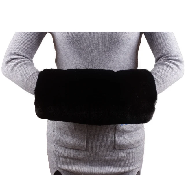 
The Latest Multi Color sky blue Warm Arms Faux Fur Hand Warmer Muffs 