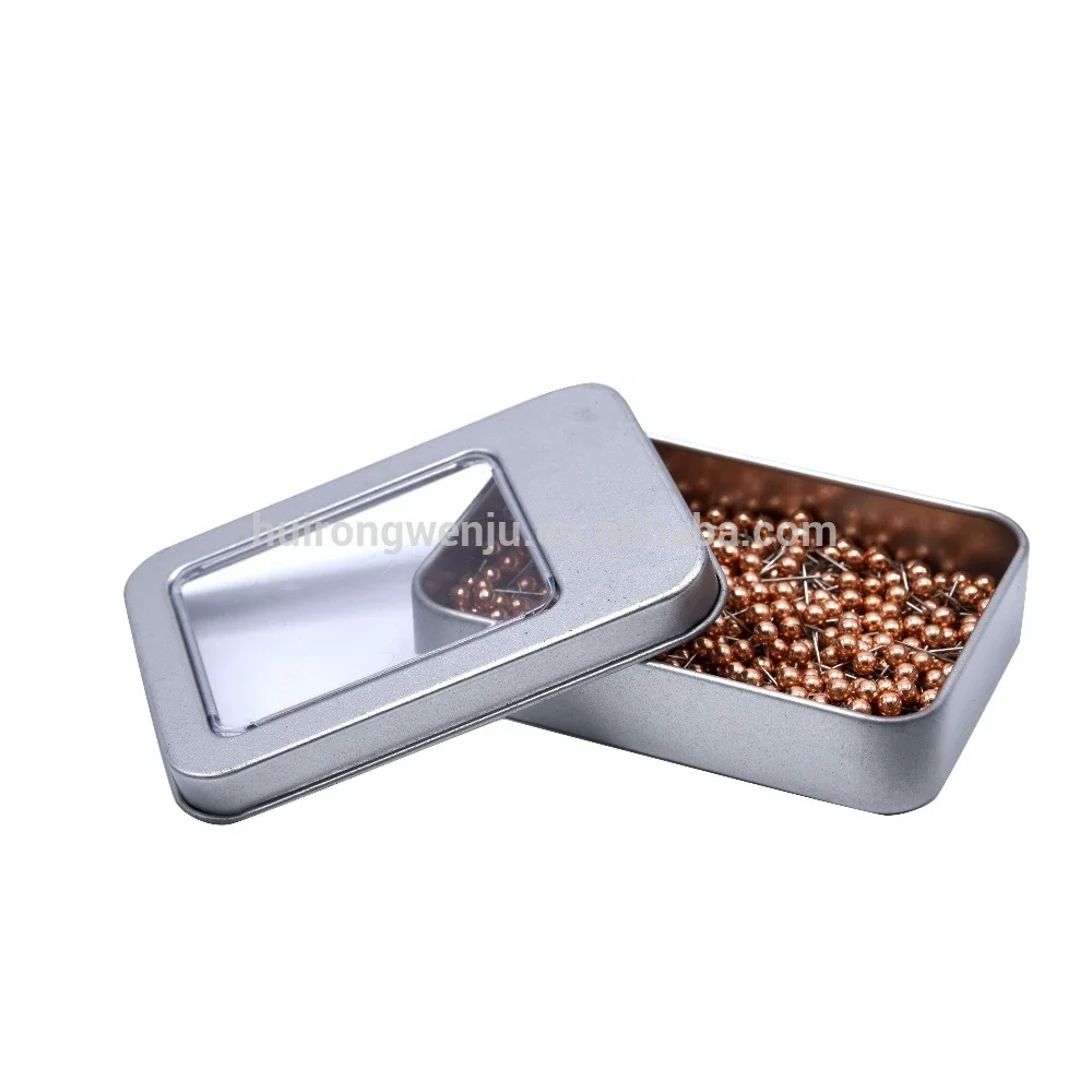 
Wholesale 20mm Length metal rose gold Thumb tack ball head World Map Pin 