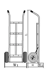 Heavy Duty Two Wheel Hand Trolley for Transporting HT2500