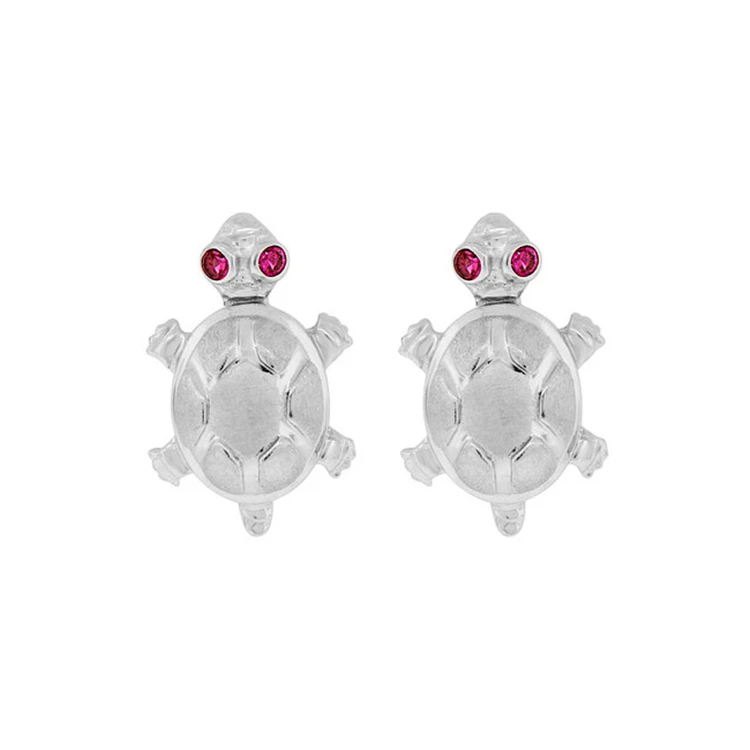
Silver Earring 925 Sterling Lovely Animal Shape Tortoise Stud Earrings for Kids 